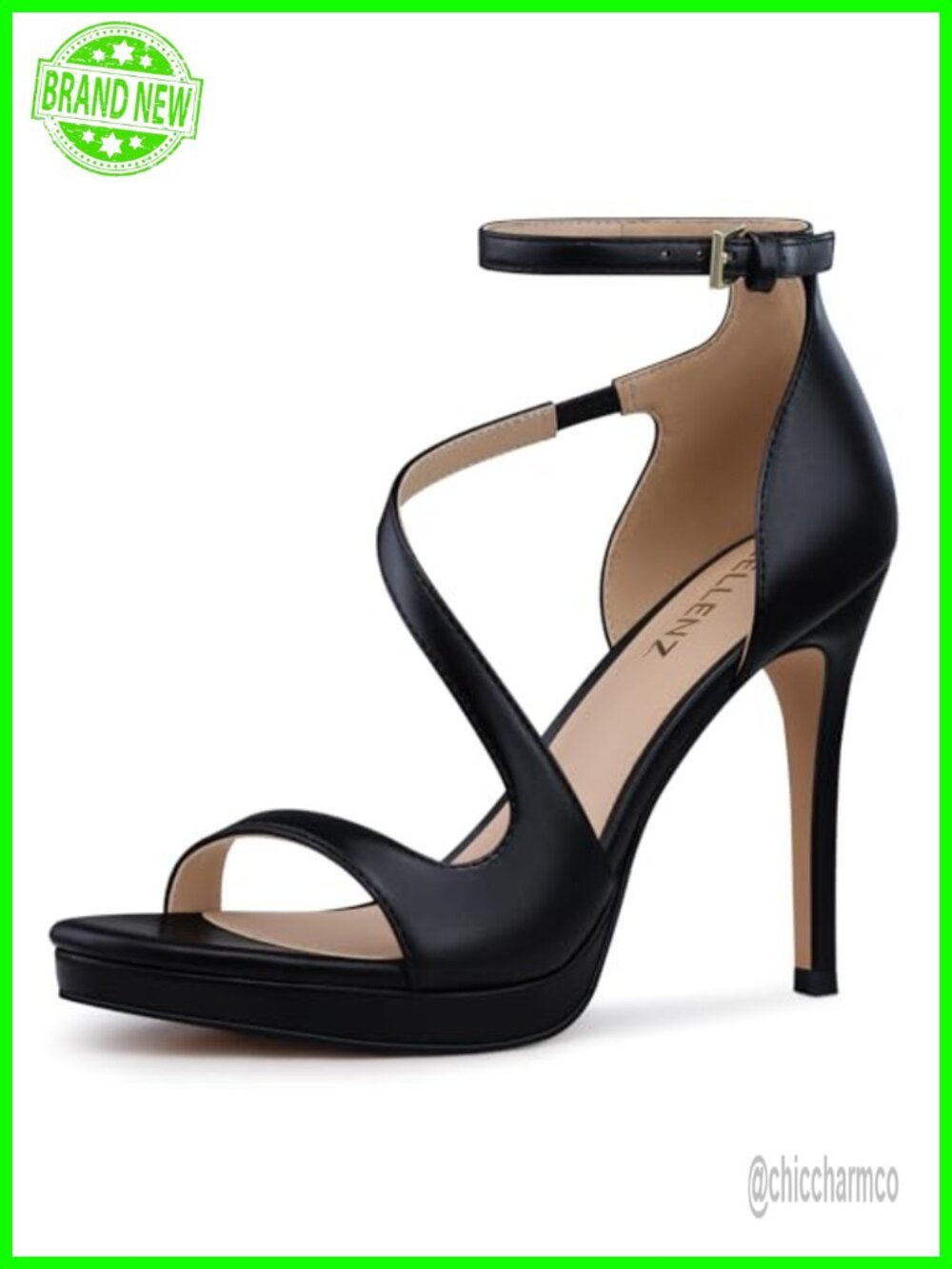 4.3" Stiletto High Heels Platform PU Leather Dress Shoes for Formal Occasions